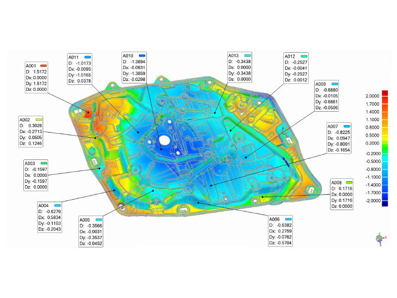 轿车门内板三维激光扫描检测
